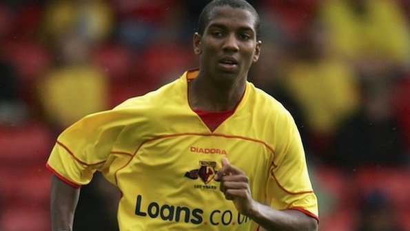 Ashley Young in action for Watford.