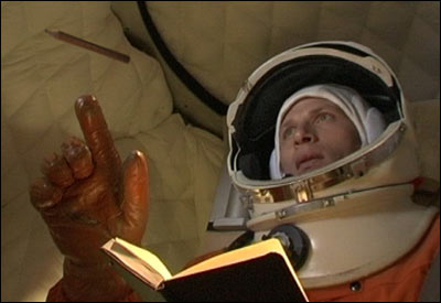 Image of actor playing Gagarin in docu-drama 'Race for a Space Man'