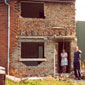 An empty shell - The houses are being torn down - This is Lois at her old house