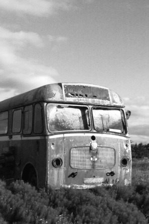 old bus, Bayble, isle of lewis