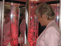 Angela Rippon in the sensory room