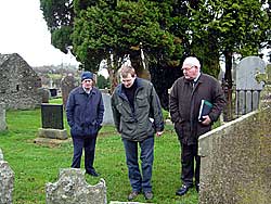 Inspecting the headstones, Creggan Graveyard, Co.Armagh