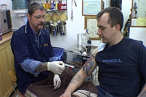 Dave Diamond has been a tattoo artist for over 30 years.