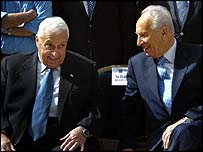  ایریل شیرون اور شیمون پیریز