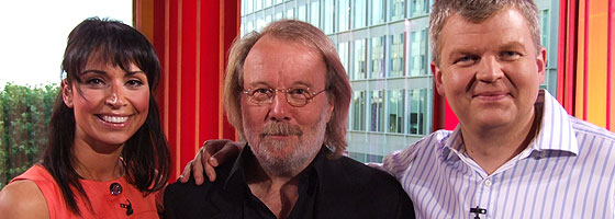 Benny Andersson, with Adrian and Christine