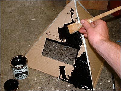 Paint the pyramid black