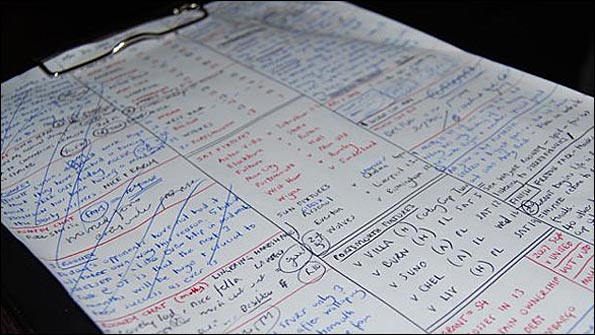 Dan Walker's cheat sheet