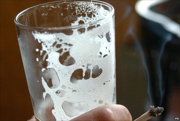 Half-filled beer glass