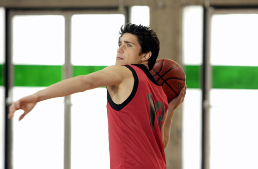 Kyle, playing basketball