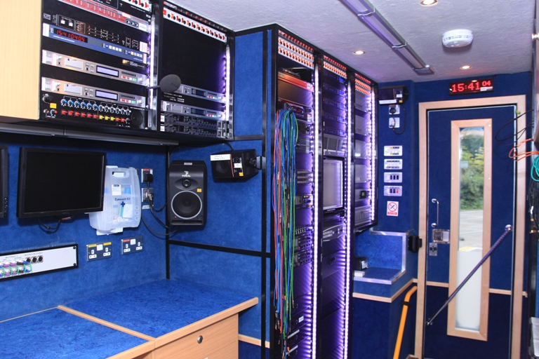 Inside the rear of Music vehicle