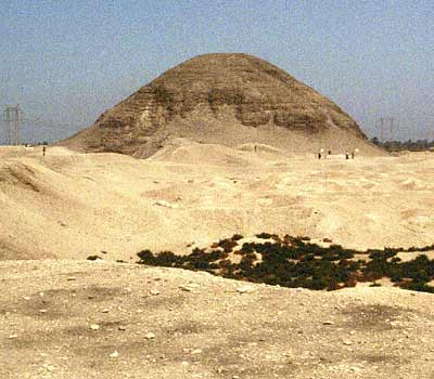 The pyramid of Amenemhat III at Hawara, in Fayoum Province