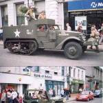 Re-enactors in US WW2 uniforms and vehicles, Ballymoney, County Antrim