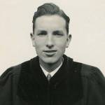 In my Bejant's gown at St. Andrews' University