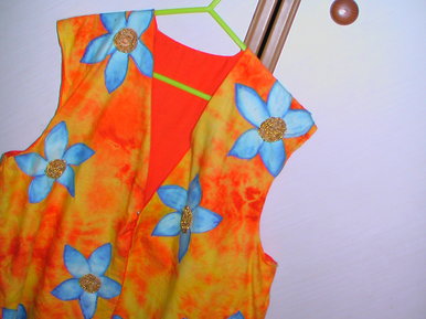 Orange and flower design