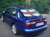 The car which belongs to the German who supports England