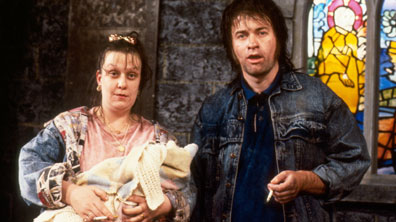 Burke and Enfield as Wayne and Waynetta Slob.