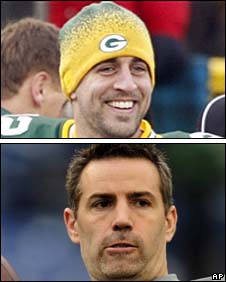 Aaron Rodgers and Kurt Warner