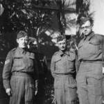 (Left to right) Sgt McLauchlin, Sgt Mackenzie, and Corporal Len Scott in Algiers in 1942. My wife's comment: 'You look as if you'd been sleeping in your battle dress ever since you landed'...