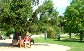 Relaxing in Jephson's gardens 