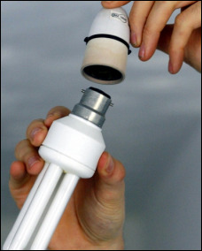 You need special energy efficient bulbs for use with dimmer switches