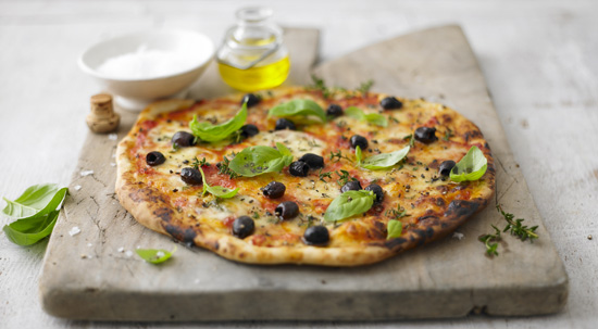 Homemade pizza can be thin and crispy