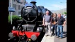 mark stephen, helen needham and euan mcilwraith ready to embark the West Highland Line train.