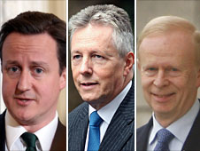 David Cameron, Peter Robinson and Sir Reg Empey