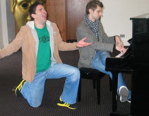 Gethin singing with Ben