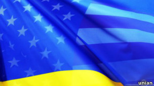 Прапори України і США