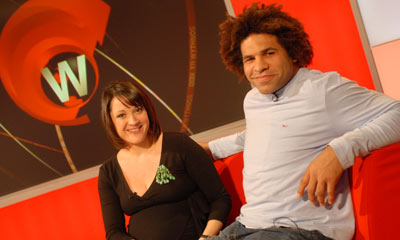 Colin and Sara relax