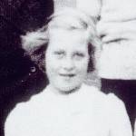 Margaret Webb as a child evacuee at New Buckenham School, Norfolk, September 1939