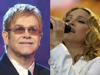 Sir Elton John and Madonna