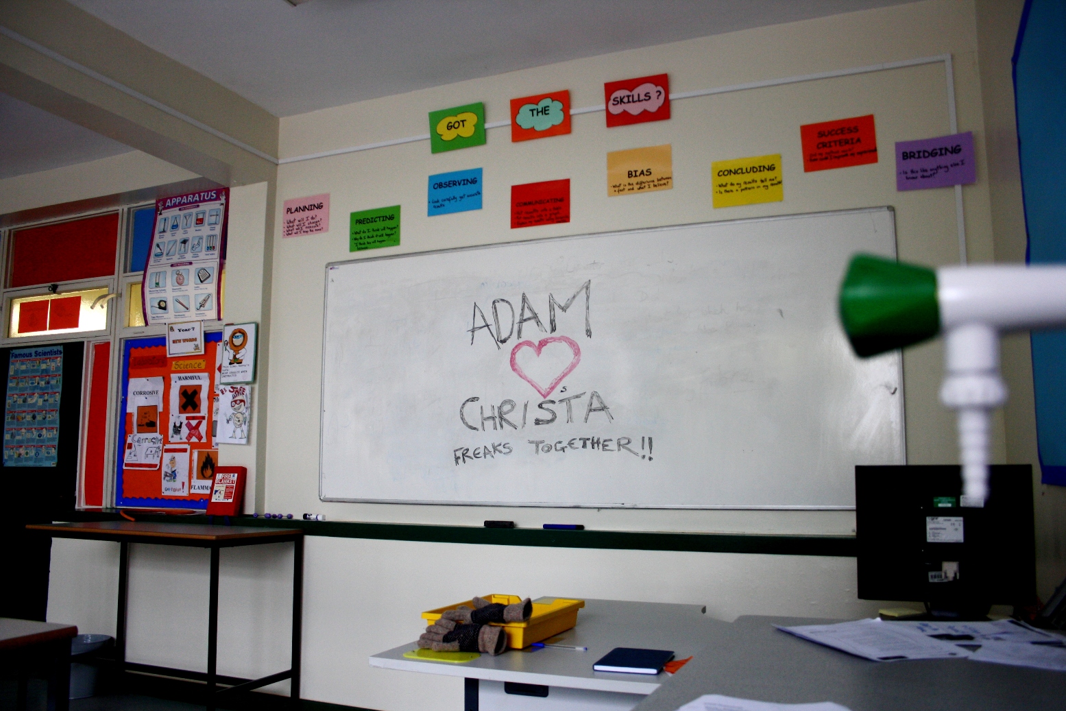 Adam Hearts Christa on the Board