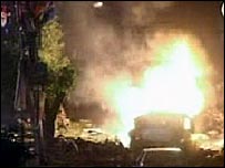 بینظیر کے قافلے میں دھماکہ