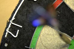 Darts on a dartboard