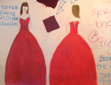 Mexican themed ballgown