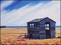 'Old Shed and Boat' by Tim Burns.