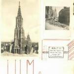 The Cathedral at Ulm, before and after the bombing of the town. A page from my Album