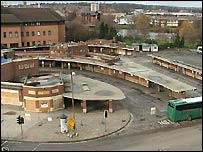 The closed Derby Bus Station