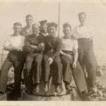 Raymond, pictured on board HMS Dido