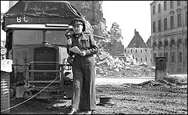 BBC reporter Frank Gillard reporting on VE Day 1945