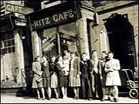 Outside the Ritz Cafe in Silloth