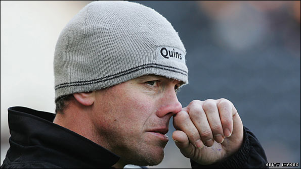 Harlequins coach Brian McDermott in thoughtful pose