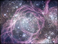 سحابی آسمانی و ستارگان