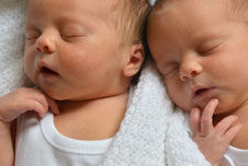 Twin baby girls