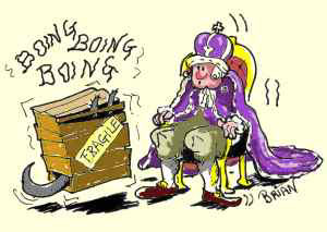 A kangaroo fit for a king! Cartoon by Brian Willis