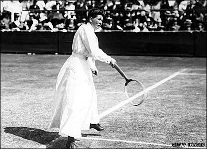 Britain's Charlotte Cooper became the first female Olympic champion in 1900 (photo taken in 1908)