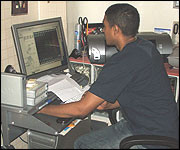 Andrew working from home