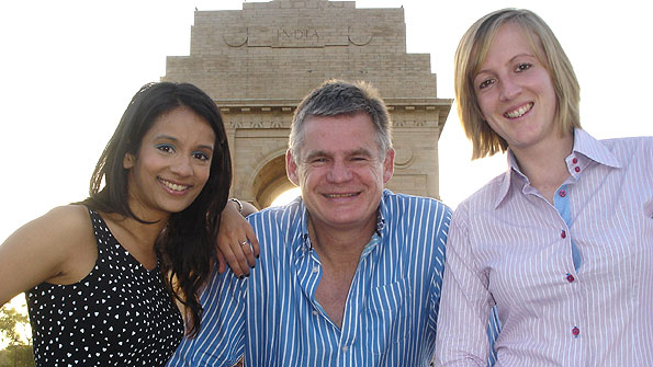 Newsround's Sonali Shah and Sport Monthly's Katie Still join John at India Gate