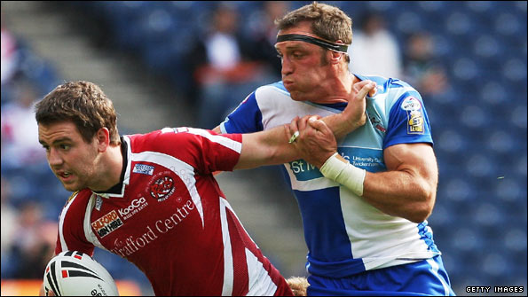 Harlequins captain Rob Purdham in action against Salford